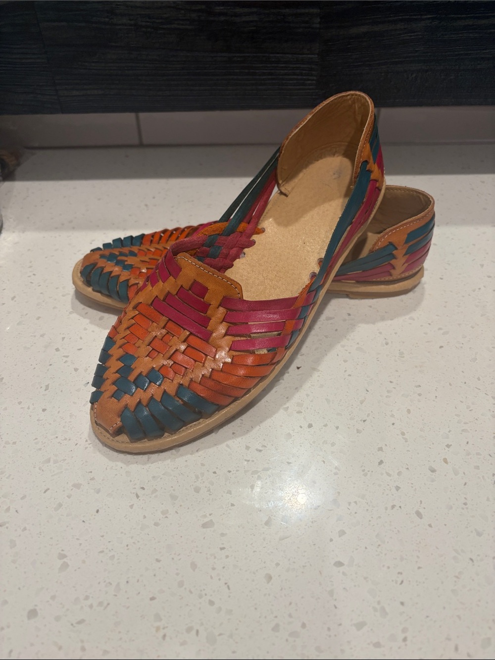 Woven Leather Huarache Leather Sandals